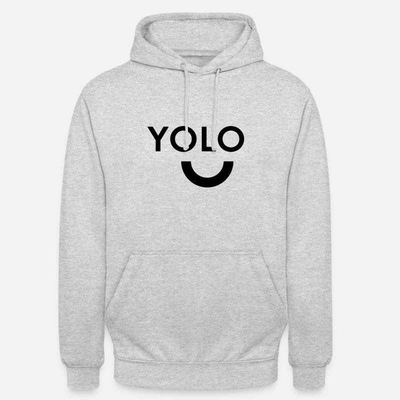 yolo - Unisex Hoodie - Hellgrau meliert