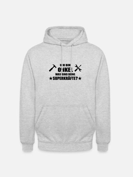 Onkel - Unisex Hoodie - Hellgrau meliert