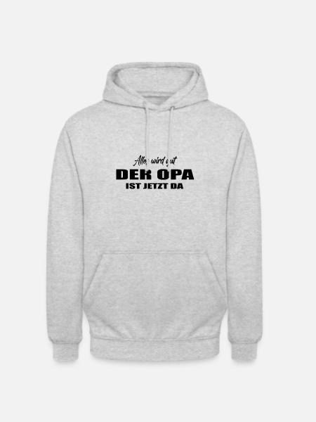 Opa - Unisex Hoodie - Hellgrau meliert