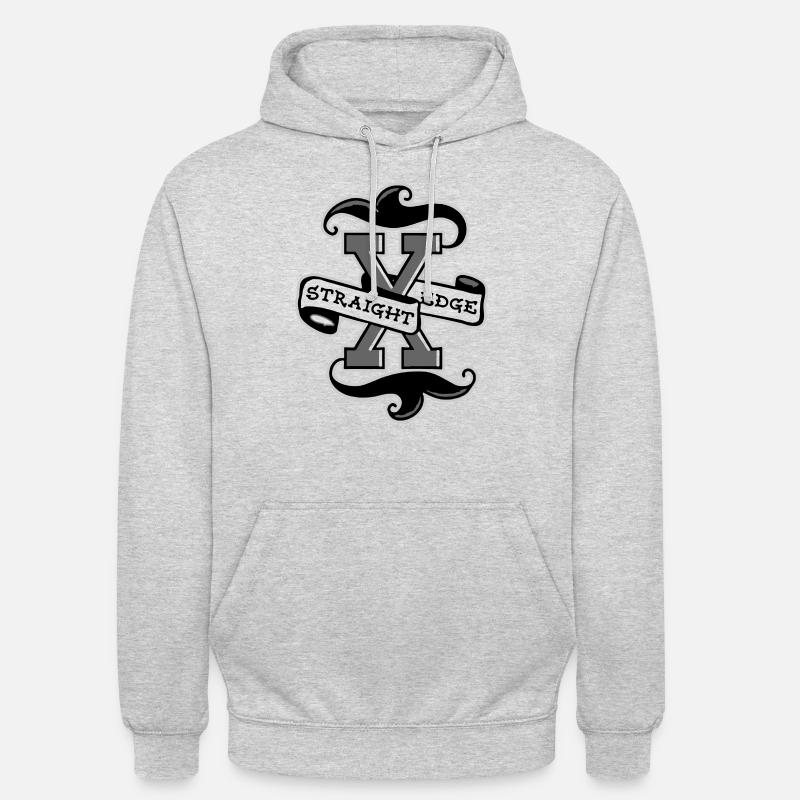 STRAIGHT EDGE 2 - Unisex Hoodie - Hellgrau meliert
