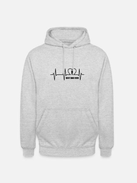 Papa - Unisex Hoodie - Hellgrau meliert