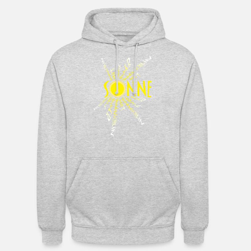 Sonne Sonnenschein - Unisex Hoodie - Hellgrau meliert