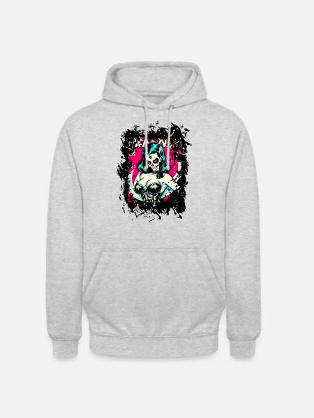 Retro Comic Girl - Unisex Hoodie - light heather grey