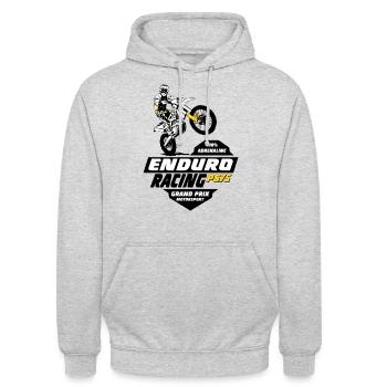 Enduro Offroad - Unisex Hoodie - light heather grey - Front - Alina (178cm) & Michal (187cm)