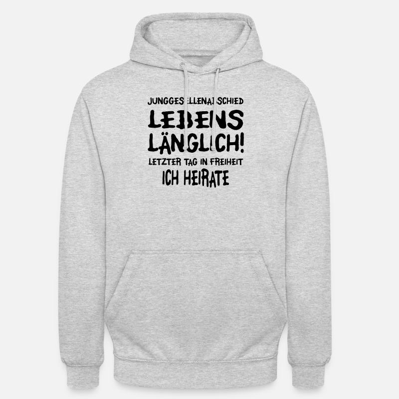 Lebenslänglich Junggesel - Unisex Hoodie - Hellgrau meliert