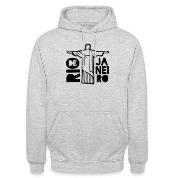Rio de janeiro - Unisex Hoodie - Hellgrau meliert - Vorne - Alina (178cm) & Michal (187cm)