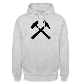 Hammer and Sledge - Unisex Hoodie - Hellgrau meliert - Vorne - Alina (178cm) & Michal (187cm)