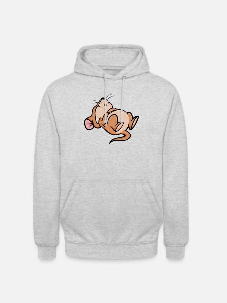 Sleeping Mouse - Unisex Hoodie - light heather grey
