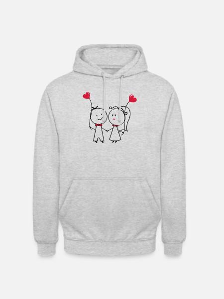 ehepaar_1 - Unisex Hoodie - Hellgrau meliert