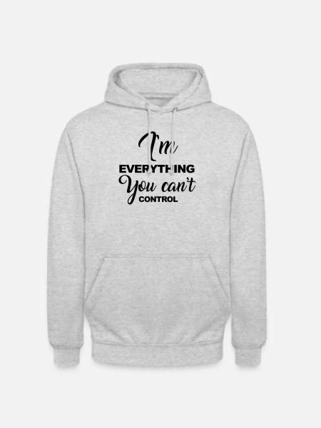 Can't Control - Unisex Hoodie - Hellgrau meliert