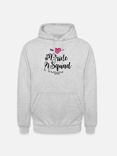 bride squad heart - Unisex Hoodie - light heather grey