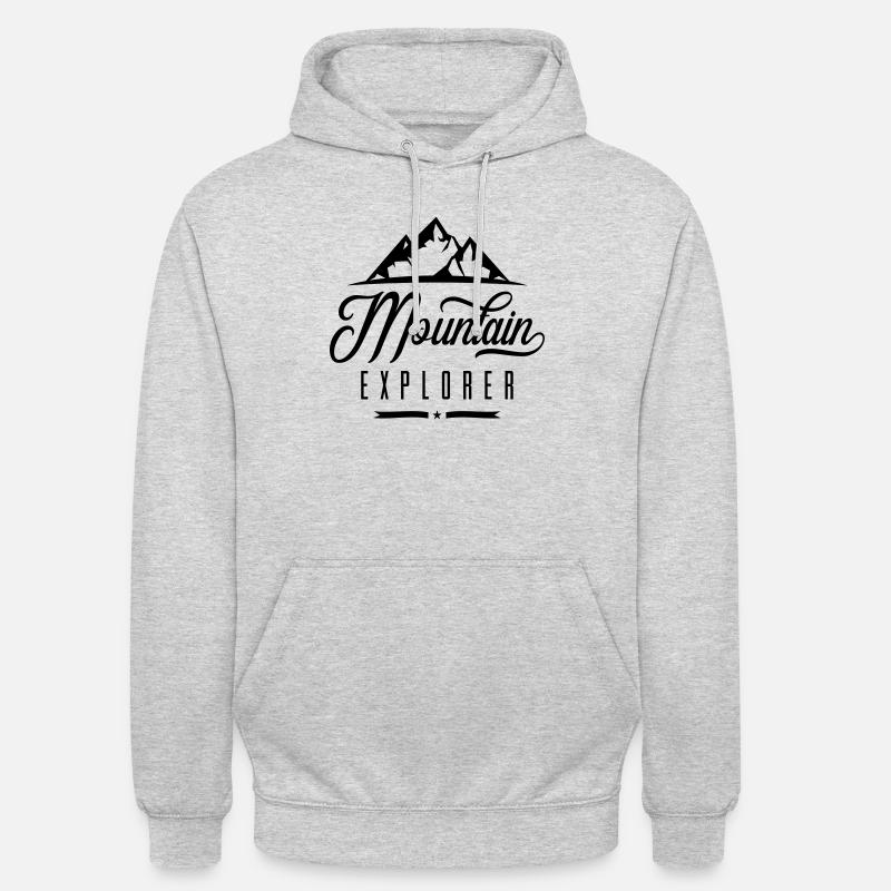 mountain explorer - Unisex Hoodie - Hellgrau meliert