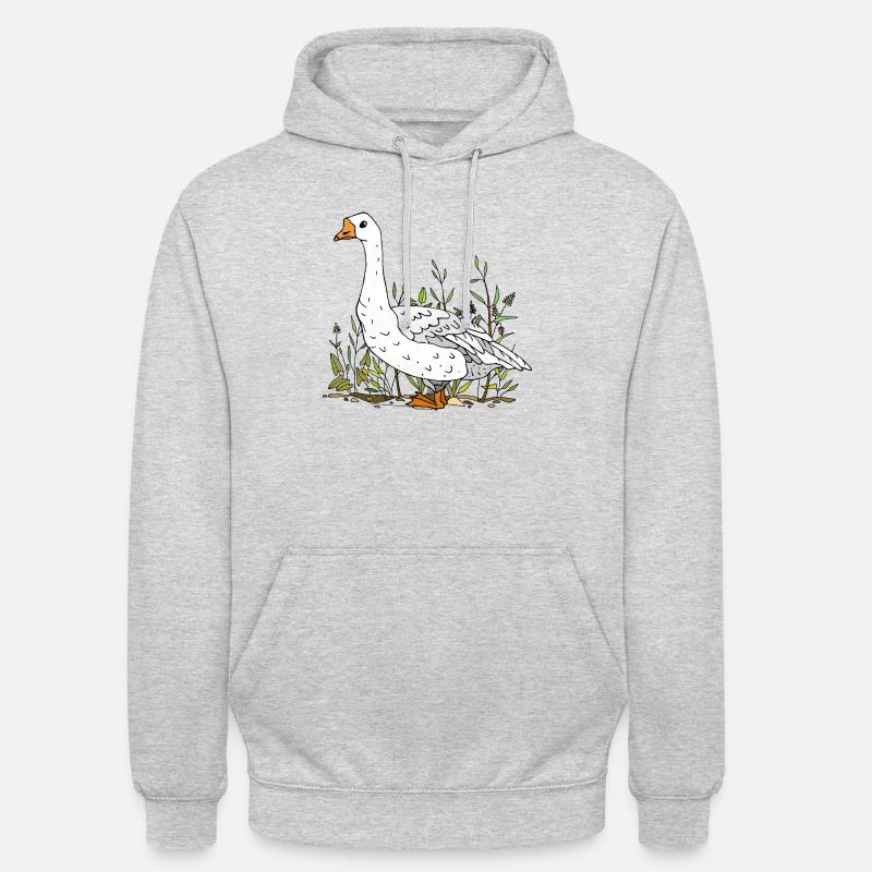 Gans - Unisex Hoodie - Hellgrau meliert