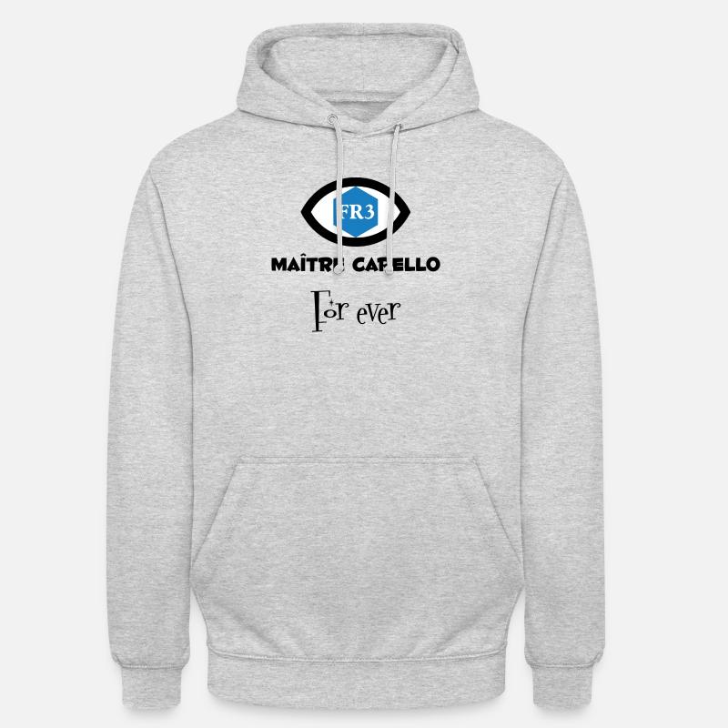 maitrecapello - Sweat-shirt à capuche unisexe - gris clair chiné