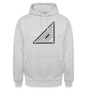 Set square - Unisex Hoodie - light heather grey - Front - Alina (178cm) & Michal (187cm)