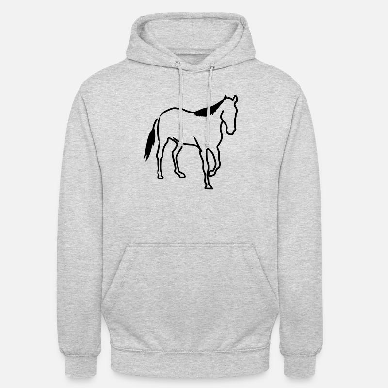 Cheval Oneline 2 - Sweat-shirt à capuche unisexe - gris clair chiné
