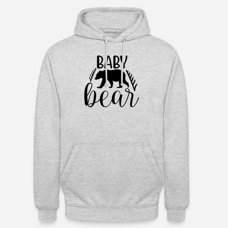 bébé 2 ours - Sweat-shirt à capuche unisexe - gris clair chiné