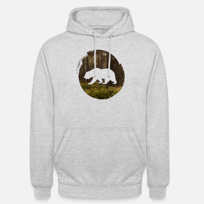 Plage d’eau de mer - Sweat-shirt à capuche unisexe - gris clair chiné