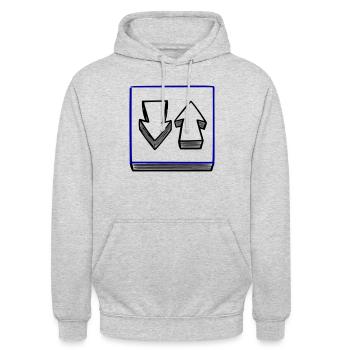Inscrivez-vous et descendez - Sweat-shirt à capuche unisexe - gris clair chiné - Devant - Alina (178cm) & Michal (187cm)