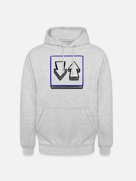 Sign up and down - Unisex Hoodie - light heather grey