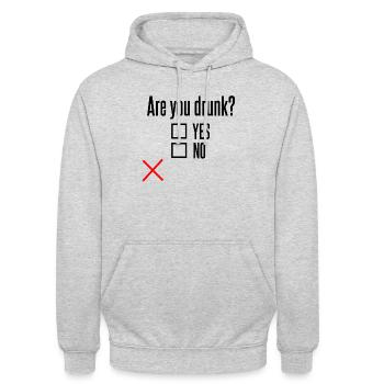 Are you drunk? - Unisex Hoodie - light heather grey - Front - Alina (178cm) & Michal (187cm)