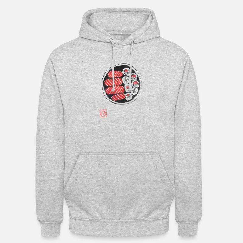 bento - Sweat-shirt à capuche unisexe - gris clair chiné