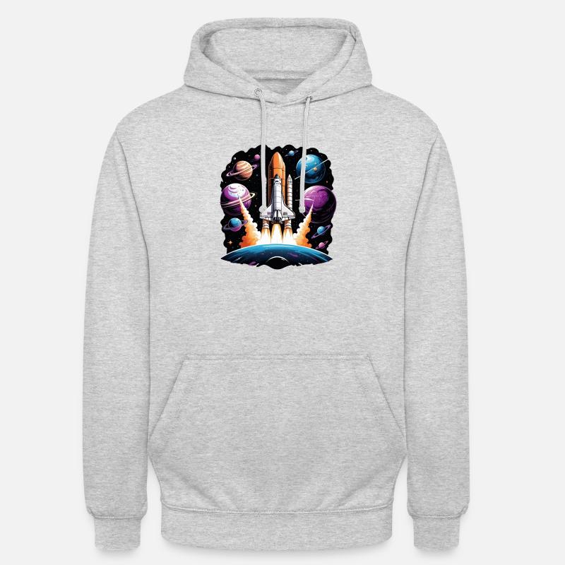 Rocket Astronaut Space Gift SpaceShuttle - Unisex Hoodie - light heather grey