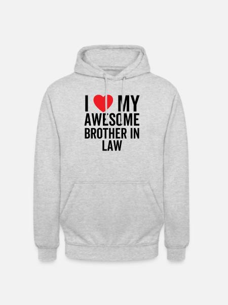 Ik hou van mijn geweldige zwager - Uniseks hoodie - lichtgrijs gemêleerd