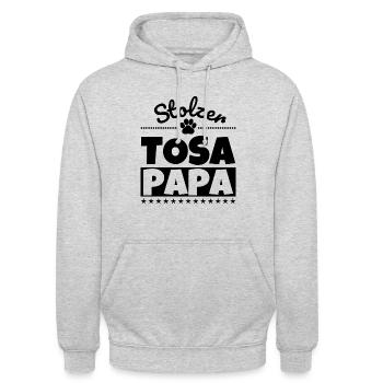 Tosa lustig Herrchen Hund - Unisex Hoodie - Hellgrau meliert - Vorne - Alina (178cm) & Michal (187cm)