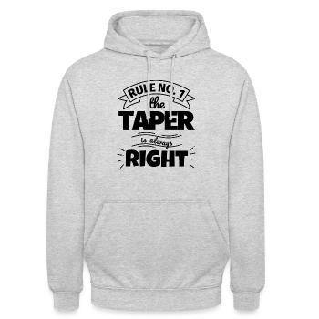 TAPER lustiges Geschenk - Unisex Hoodie - Hellgrau meliert - Vorne - Alina (178cm) & Michal (187cm)