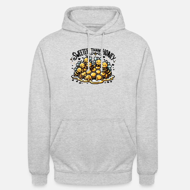 Plus doux que le miel - Sweat-shirt à capuche unisexe - gris clair chiné