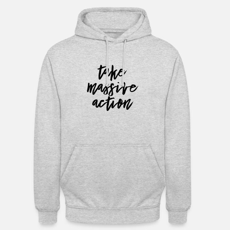 Prendre des mesures massives - Sweat-shirt à capuche unisexe - gris clair chiné