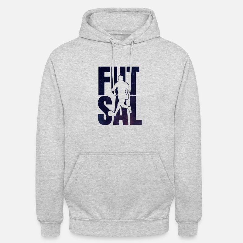 Futsal Logo Geschenk - Unisex Hoodie - Hellgrau meliert