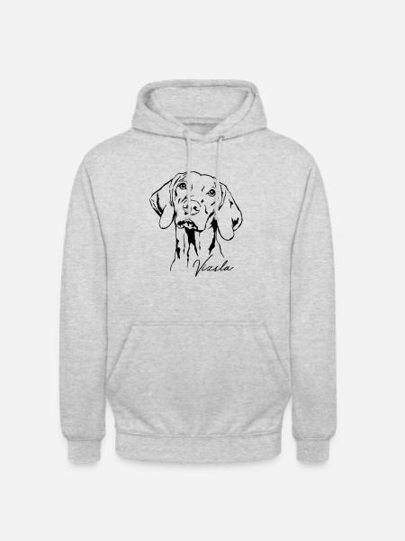 VIZSLA Portrait Wilsigns Jagdhund Jagdhund - Unisex Hoodie - light heather grey