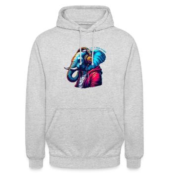 Je ne peux pas penser clairement - Sweat-shirt à capuche unisexe - gris clair chiné - Devant - Alina (178cm) & Michal (187cm)