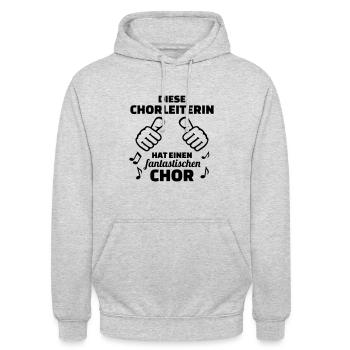 Chor - Unisex Hoodie - Hellgrau meliert - Vorne - Alina (178cm) & Michal (187cm)