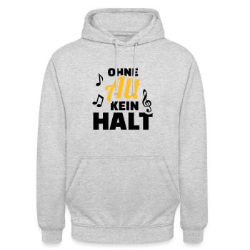 Chor - Unisex Hoodie - Hellgrau meliert - Vorne - Alina (178cm) & Michal (187cm)