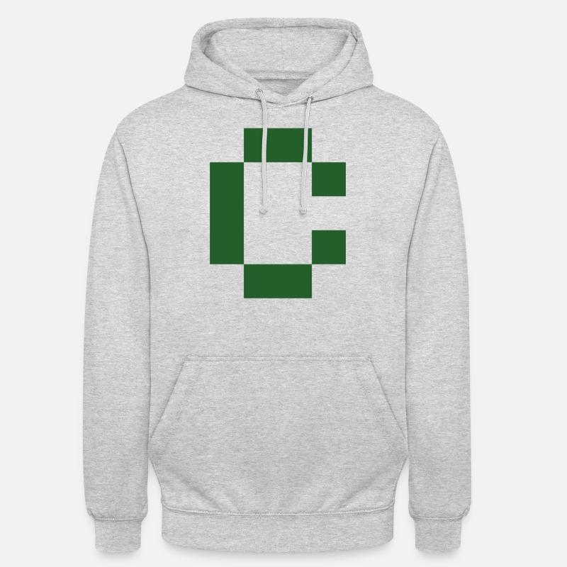 Logo - pixel - Unisex Hoodie - light heather grey