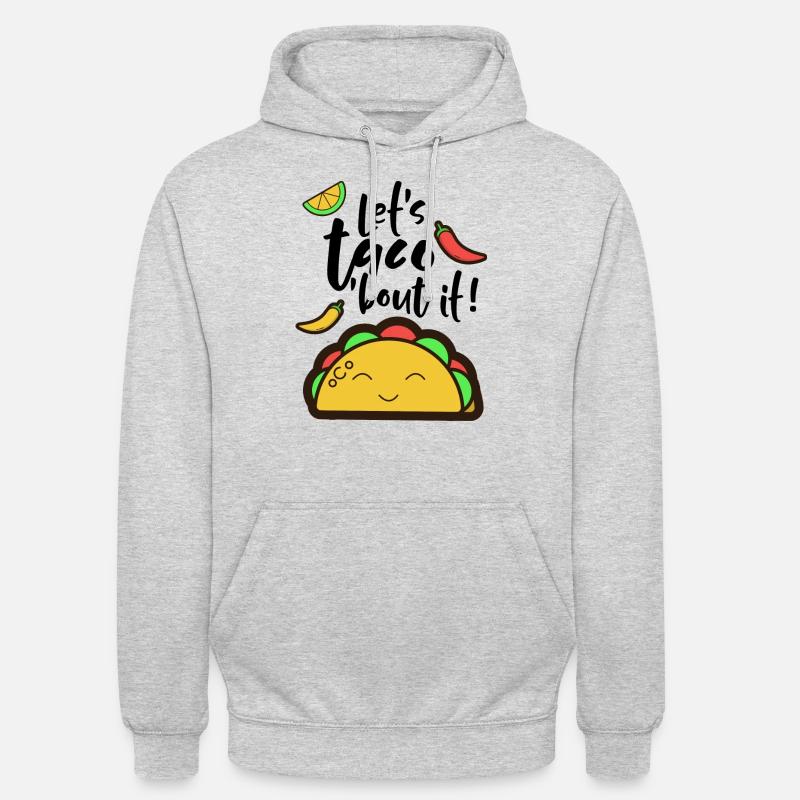 Let's taco 'bout it! - Unisex Hoodie - Hellgrau meliert