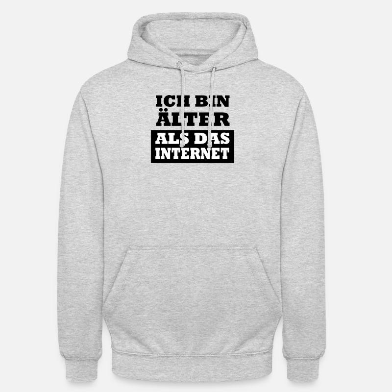 Ich bin Älter als das Internet - Unisex Hoodie - Hellgrau meliert