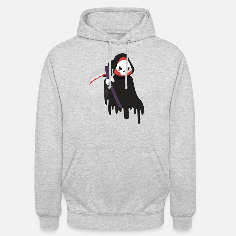 Sensenmann - Halloween - Unisex Hoodie - Hellgrau meliert