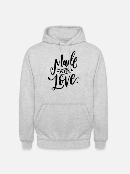 made with love - Unisex Hoodie - light heather grey