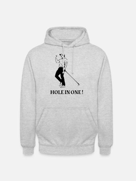 GOLF exults "Hole in one !" - Unisex Hoodie - light heather grey