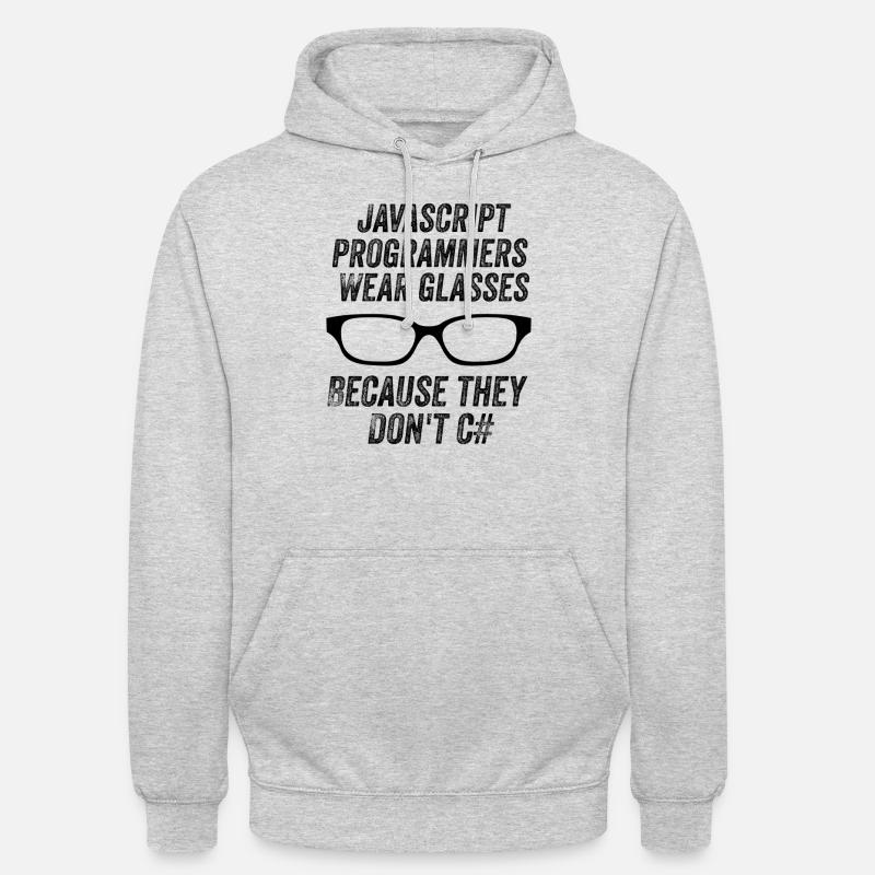 Funny Javascript Programmers - Unisex Hoodie - light heather grey