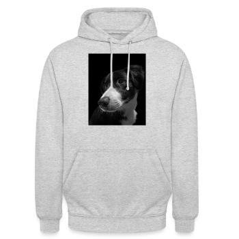 rek image 3319 - Unisex Hoodie - Hellgrau meliert - Vorne - Alina (178cm) & Michal (187cm)