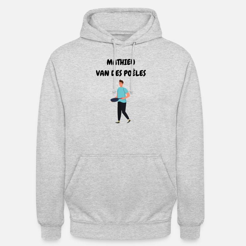 MATHIEU VAN DES POÊLES - Sweat-shirt à capuche unisexe - gris clair chiné