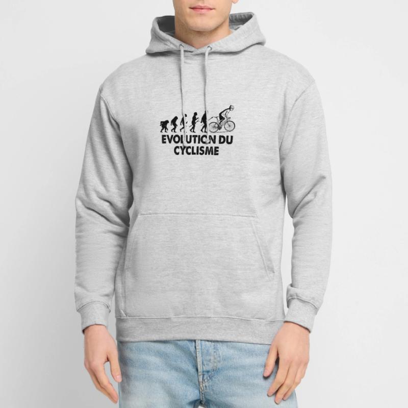 évolution du cyclisme Sweat-shirt à capuche unisexe