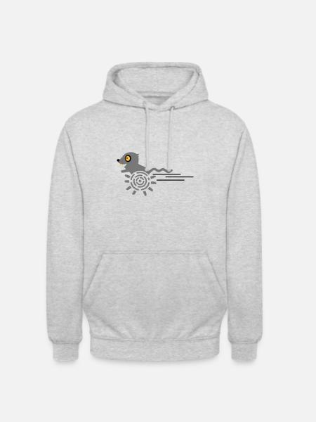 Gerbil / Running Gerbil (3c) - Unisex Hoodie - light heather grey