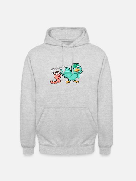The early bird catches the worm - Unisex Hoodie - light heather grey