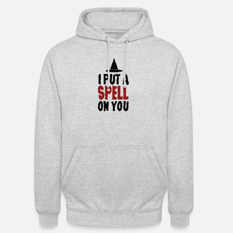 Je te jette un sort - Sweat-shirt à capuche unisexe - gris clair chiné